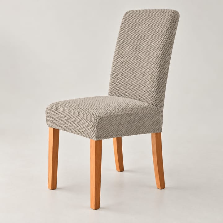 The Jacquard Stretch Dining Chair Cover, Taupe