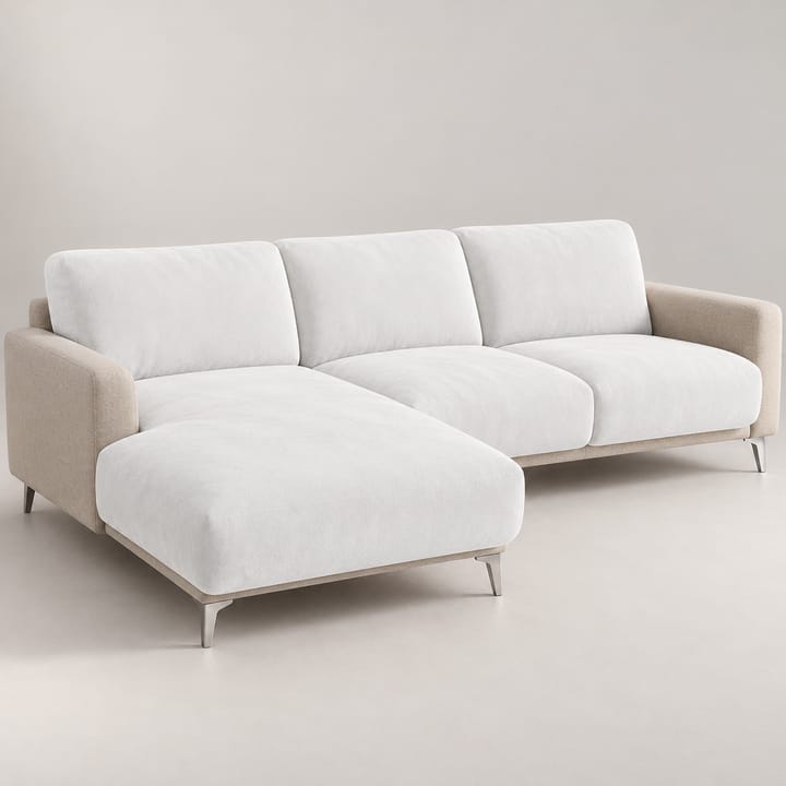 The Stretch Velvet Sectional Sofa Cover, Milky white