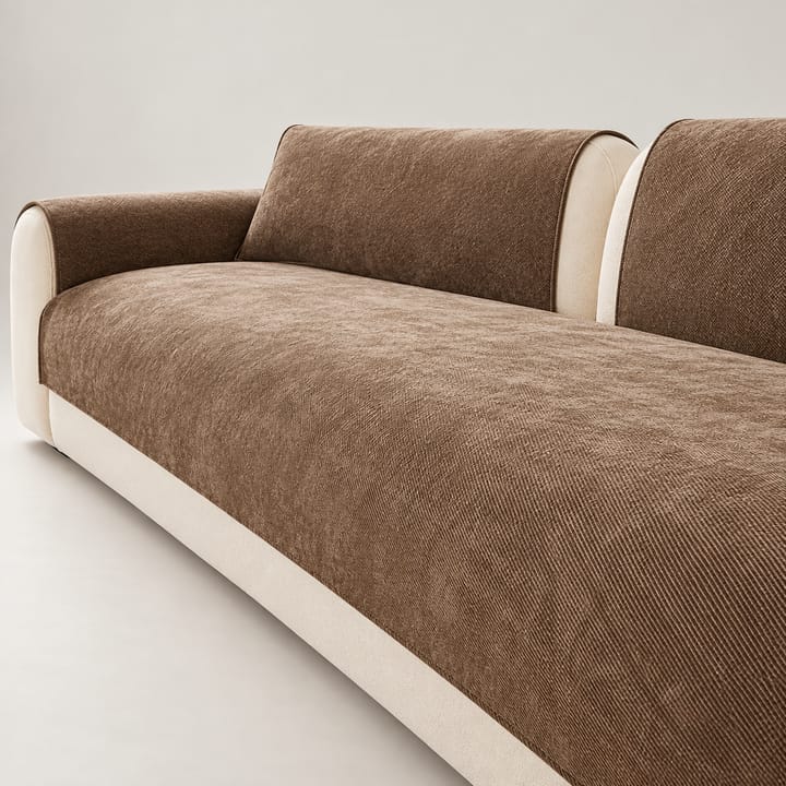 The Tuck-In Chenille Couch Cover, Brown