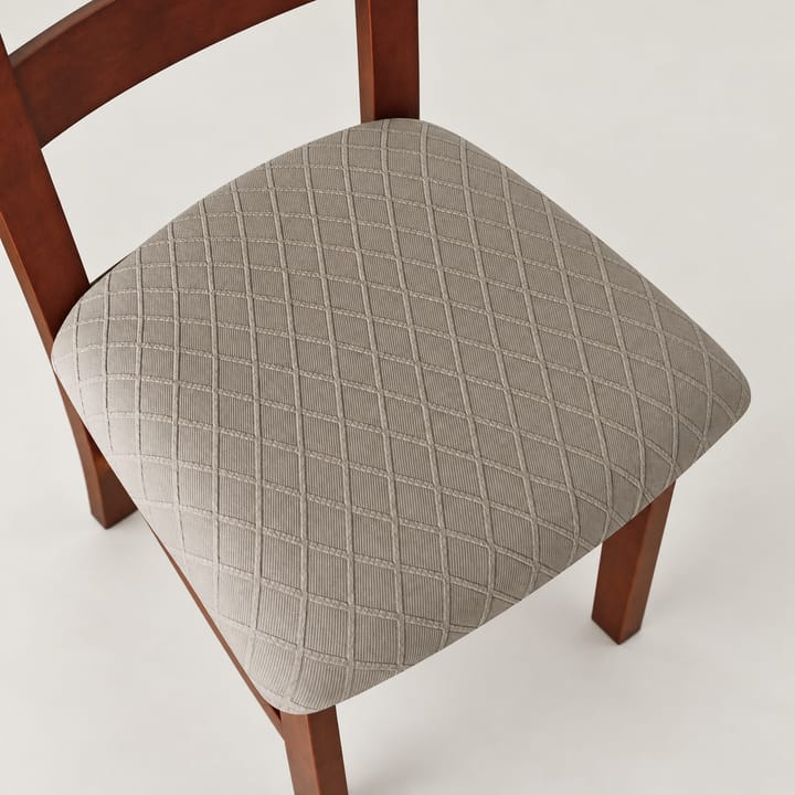 The Quilted Diamond Dining Chair Seat Cover, Tan