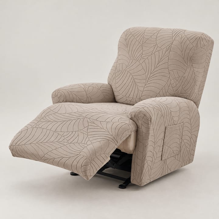 The Leaf Jacquard Recliner Slipcover, Khaki