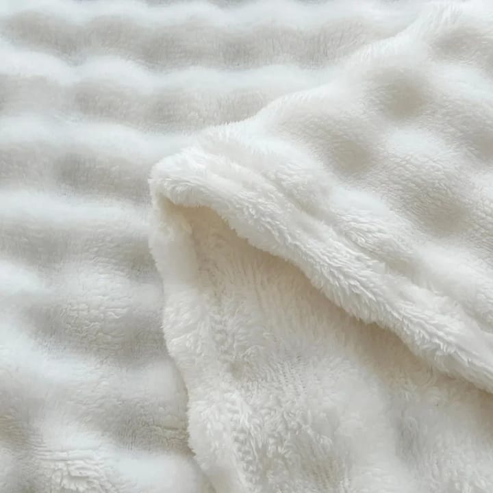 The Wave Stripe Faux Fur Throw