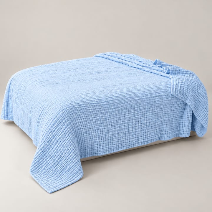 The Crinkle Gauze Throw, Sky Blue