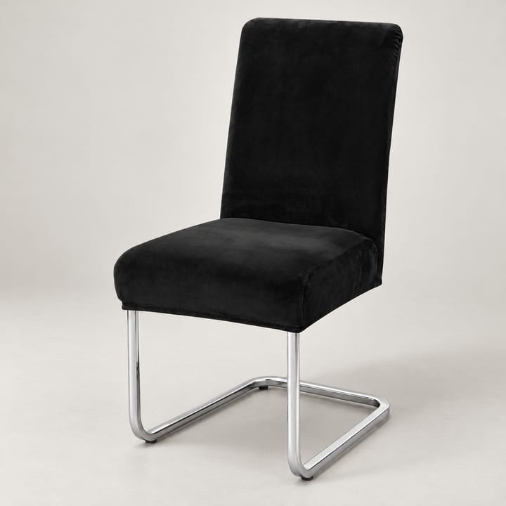 The Stretch Velvet Dining Chair Cover, Black