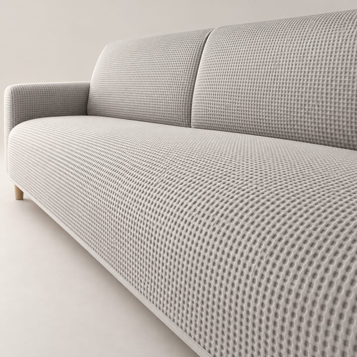 The Waffle Grid Stretch Seat Cover, Light gray