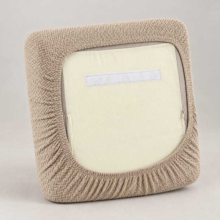 The Basketweave Jacquard Cushion Cover, Sand