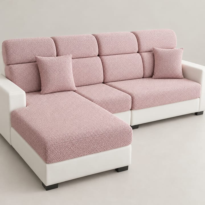 The Twill Jacquard Cushion Cover, Dusty Pink