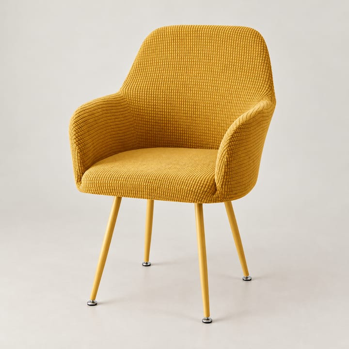 The Fleece Knit Stretch Chair Cover, Yellow