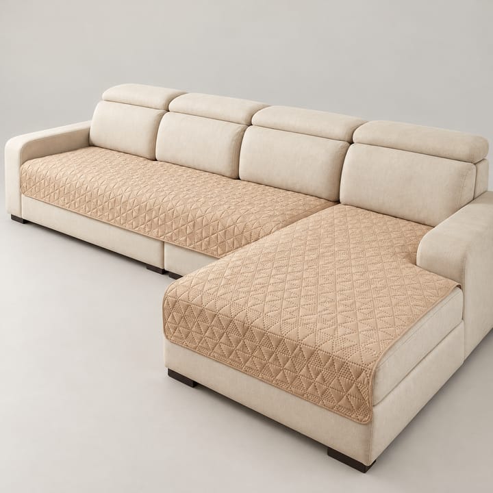The Quilted Diamond Pet Couch Cover, Khaki