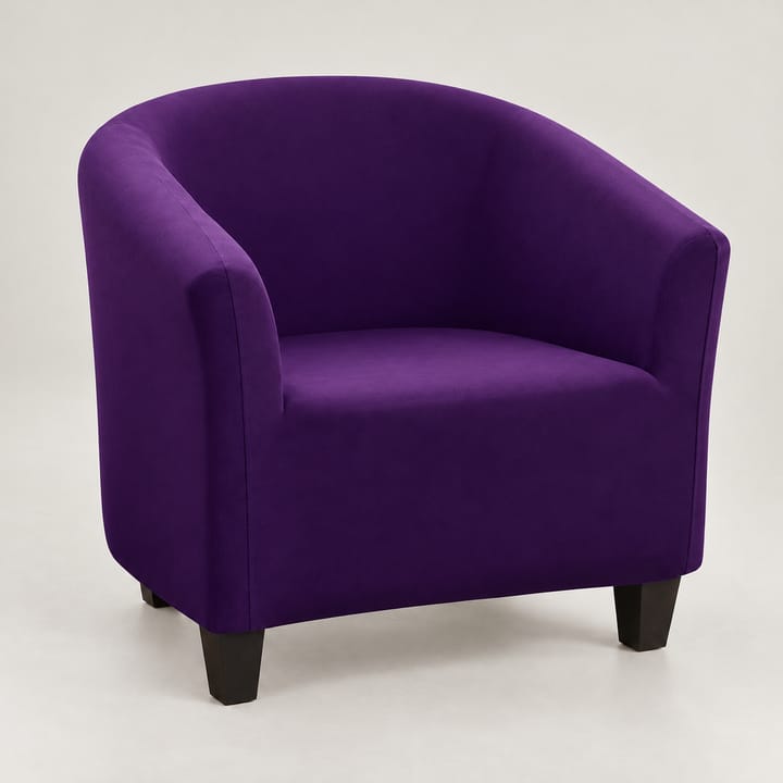 The Smooth Stretch Club Chair Cover, Dark purple