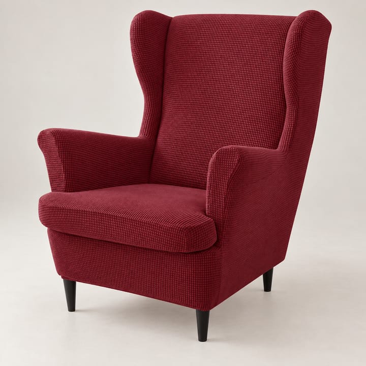 The Wingback Chair and Ottoman Cover Set, Burgundy
