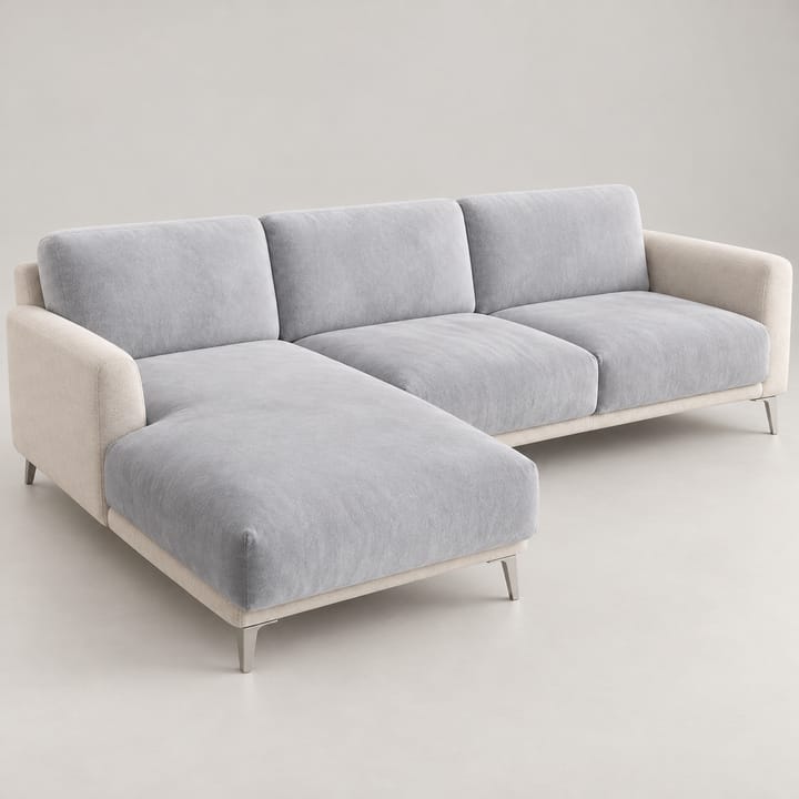 The Plush Velvet Sectional Cushion Cover, Light gray