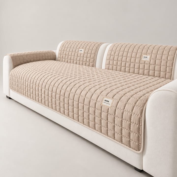 The Soft Quilted Couch Cover, Sand