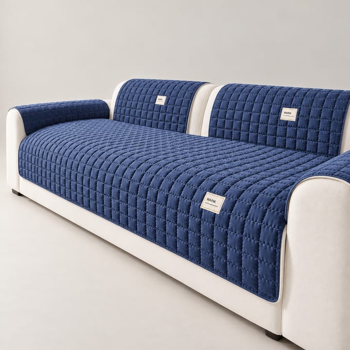 The Soft Quilted Couch Cover, Navy
