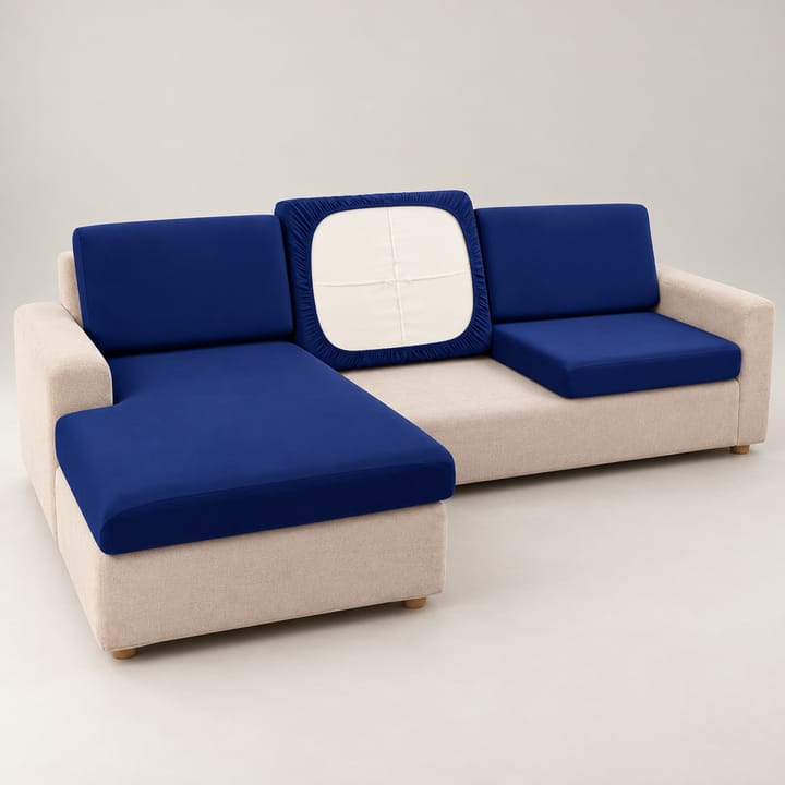 The Smooth Stretch Cushion Cover, Royal Blue