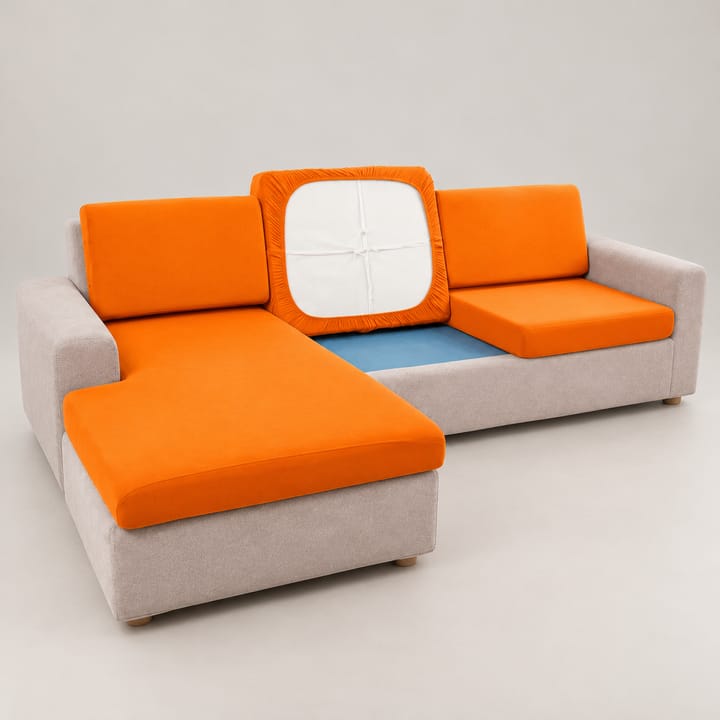The Smooth Stretch Cushion Cover, Orange