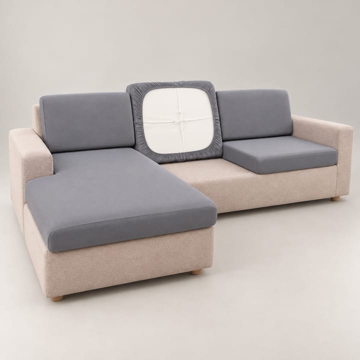 The Smooth Stretch Cushion Cover, Smoke Gray