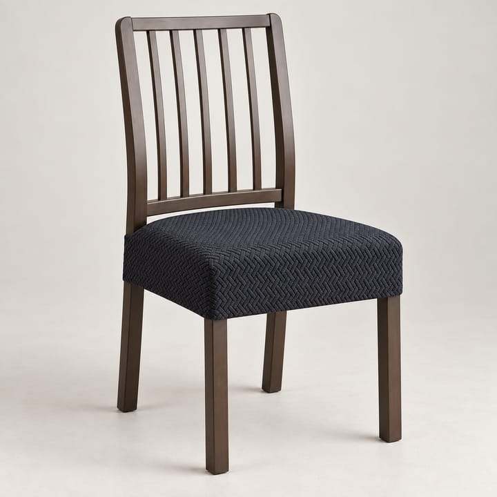 The Jacquard Stretch Dining Seat Cover, Navy blue