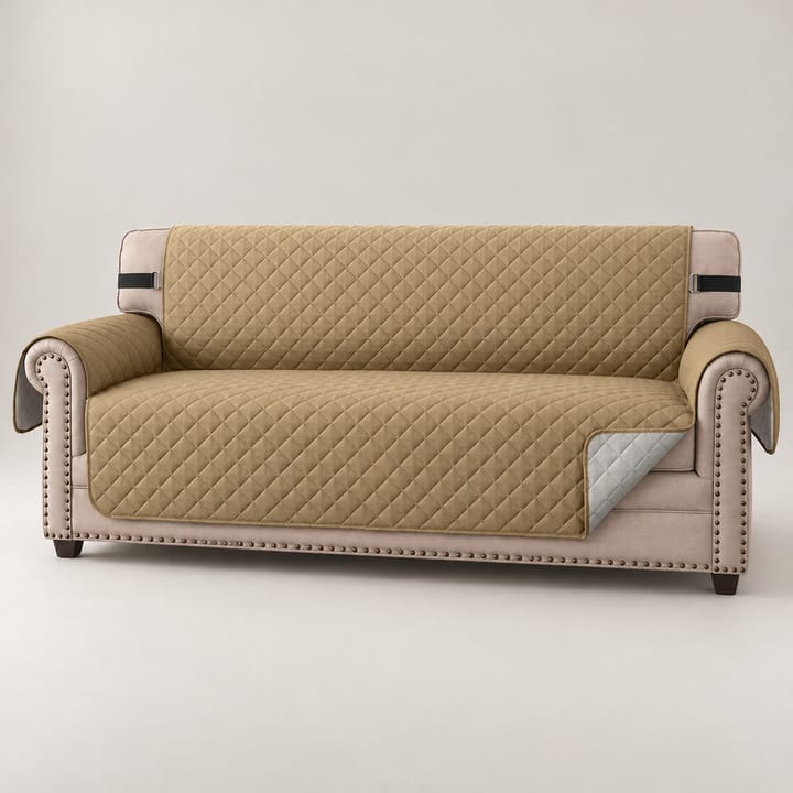 The Water-Resistant Sofa Protector, Tan