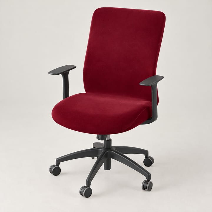 The Plush Velvet Office Chair Cover, Wine red