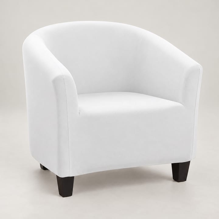 The Smooth Stretch Club Chair Cover, White