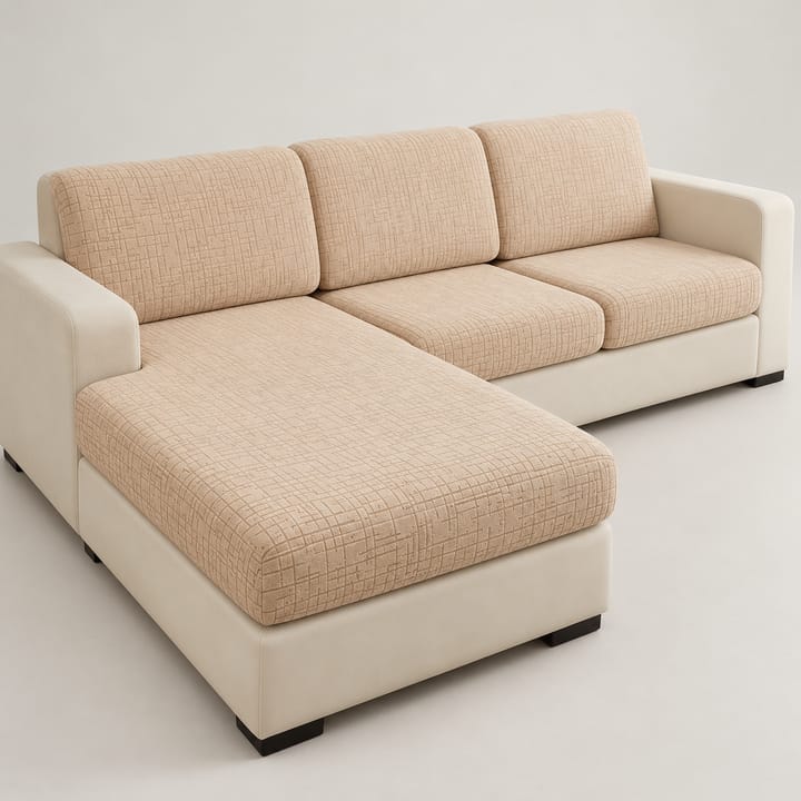 The Jacquard Stretch Sectional Cushion Cover, Light khaki