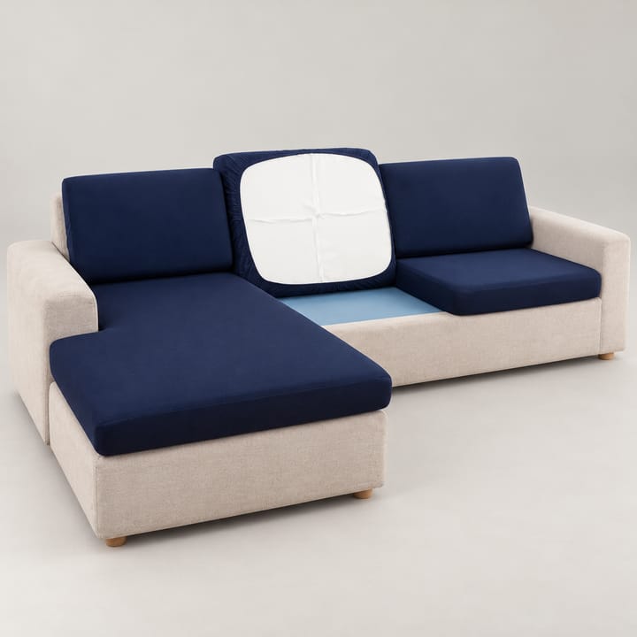 The Smooth Stretch Cushion Cover, Navy