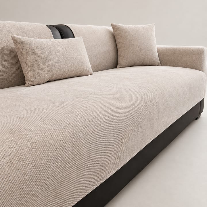 The Tuck-In Chenille Couch Cover, Beige