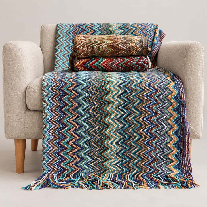 The Bohemian Jacquard Knit Throw Blanket