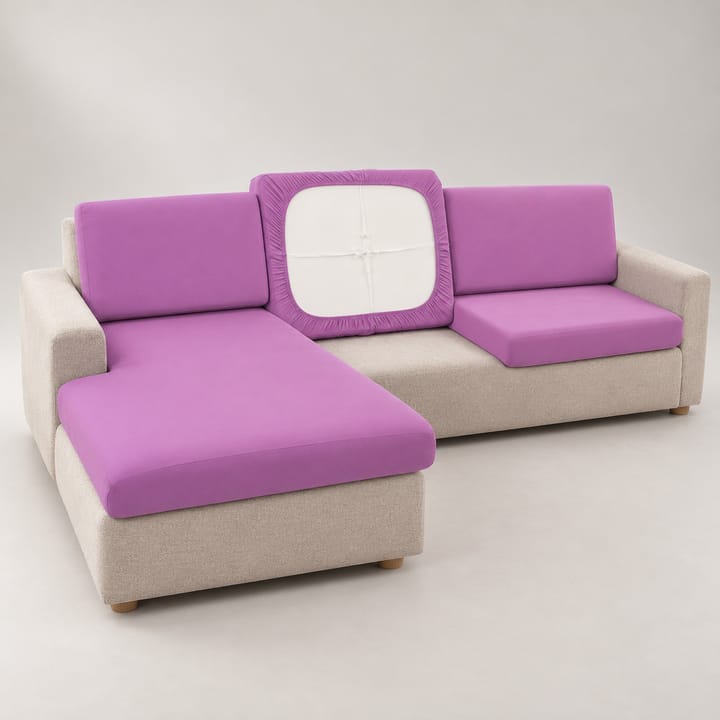 The Smooth Stretch Cushion Cover, Lilac