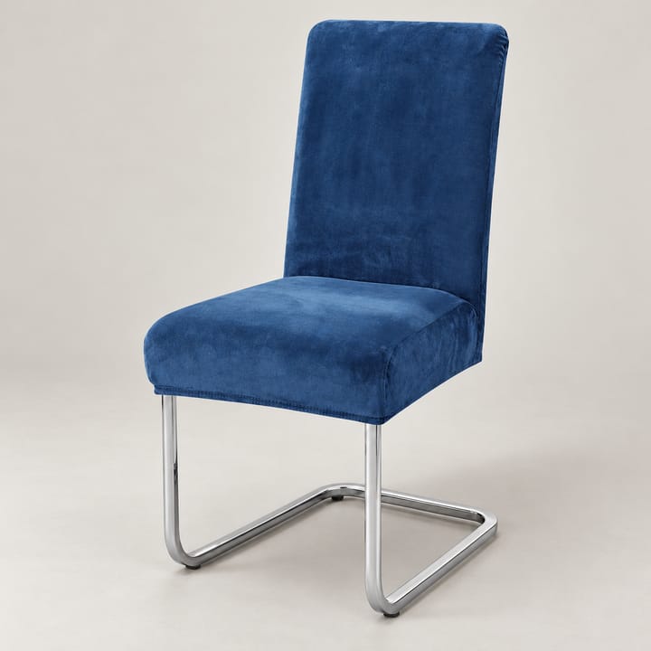 The Stretch Velvet Dining Chair Cover, Royal blue