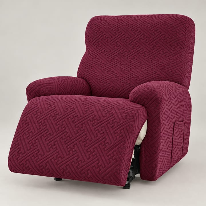 The Split Jacquard Recliner Cover, Burgundy