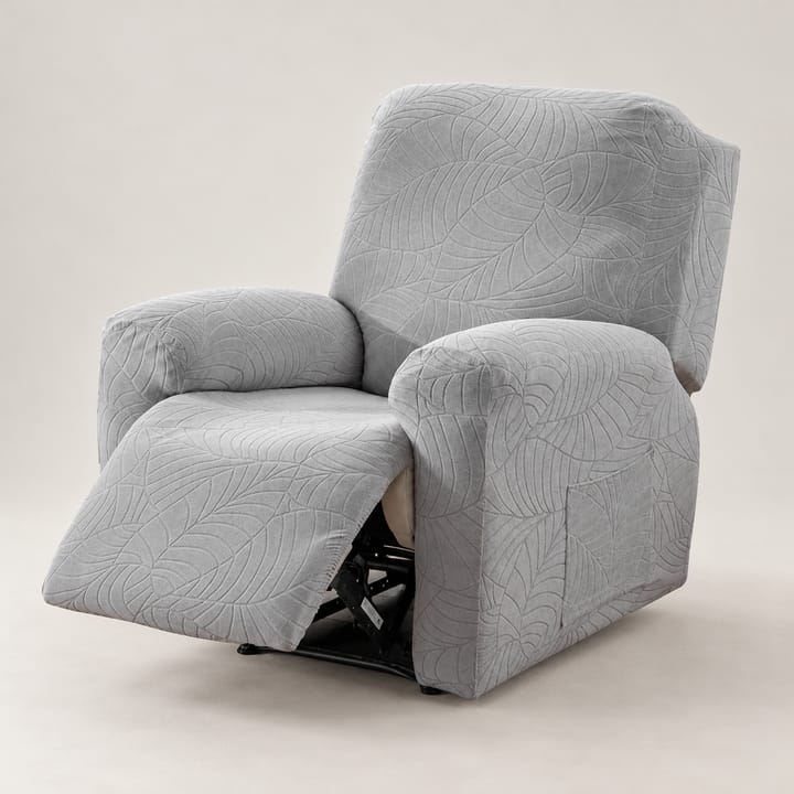 The Wavy Knit Waterproof Recliner Cover, Light gray