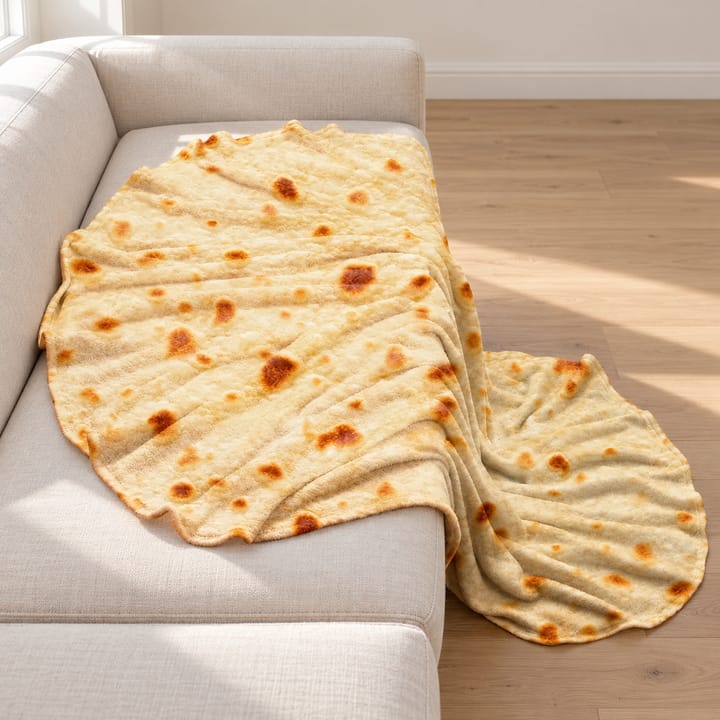 The Tortilla Print Round Throw Blanket