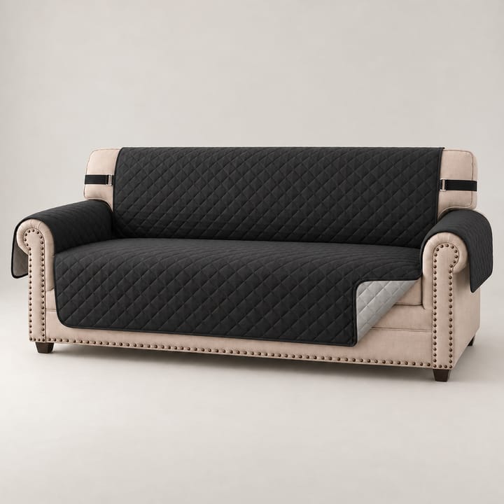 The Water-Resistant Sofa Protector, Black