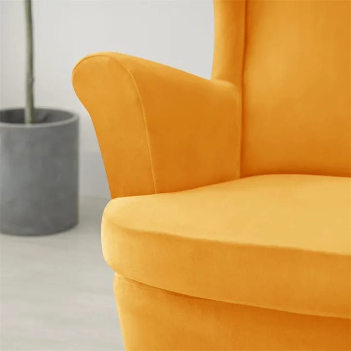 The Wingback Velvet Slipcover Set