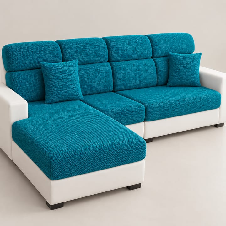 The Twill Jacquard Cushion Cover, Teal