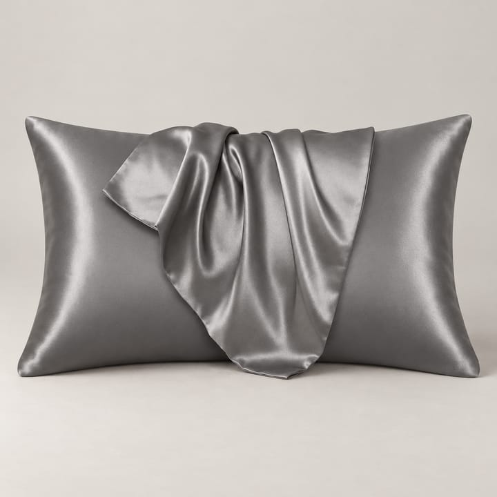 The Mulberry Silk Pillow Cover, Dark gray