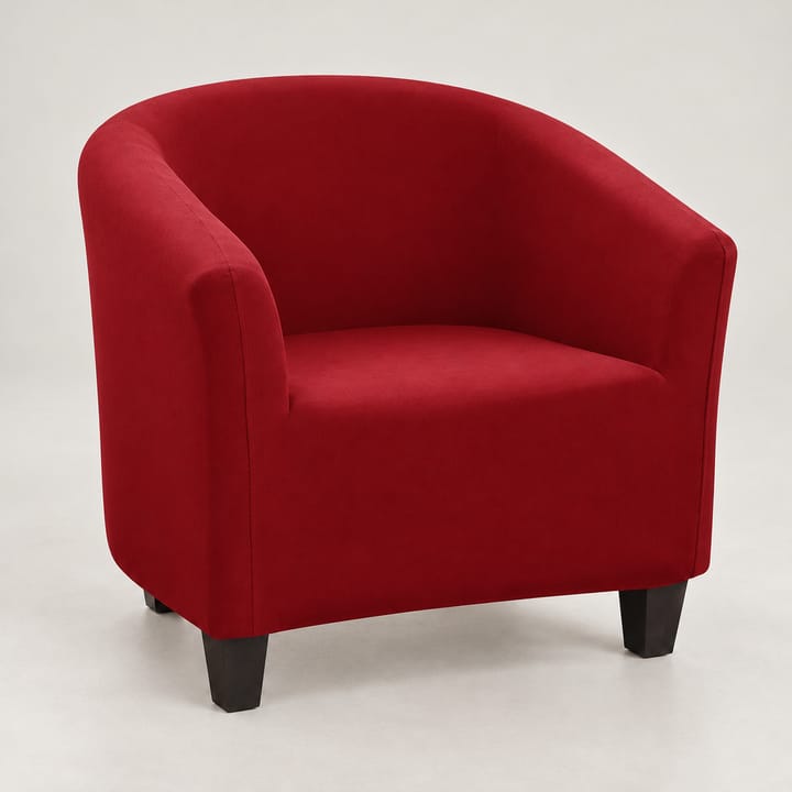 The Smooth Stretch Club Chair Cover, Red