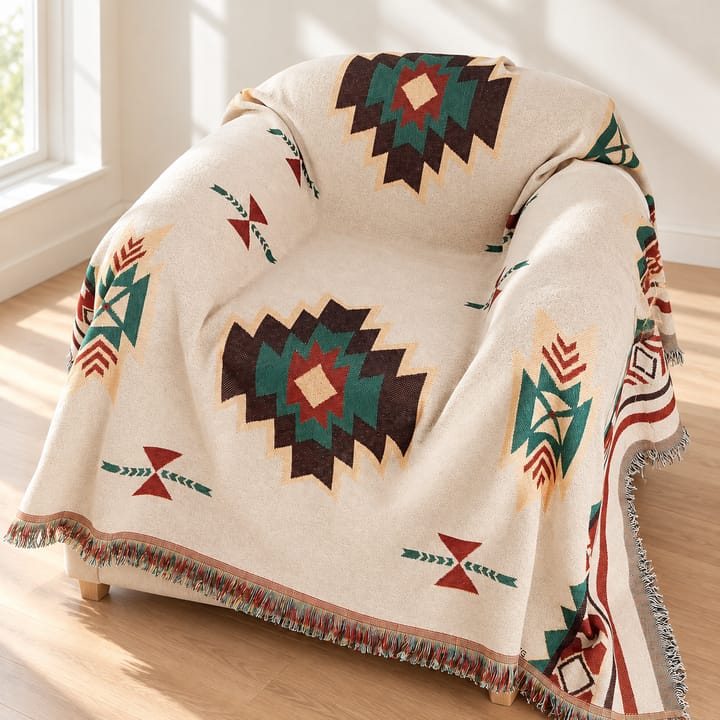 The Aztec Leaf Woven Throw