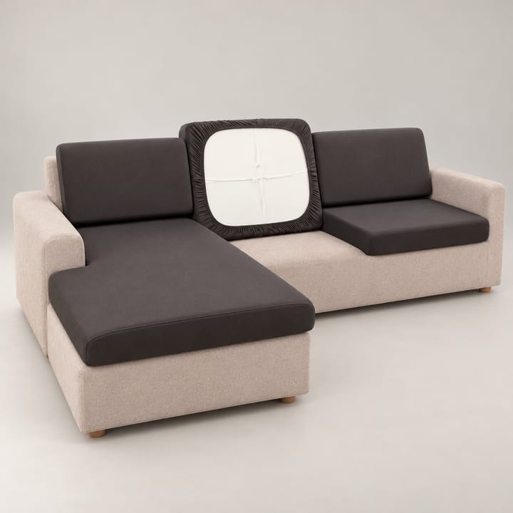 The Smooth Stretch Cushion Cover, Dark Gray