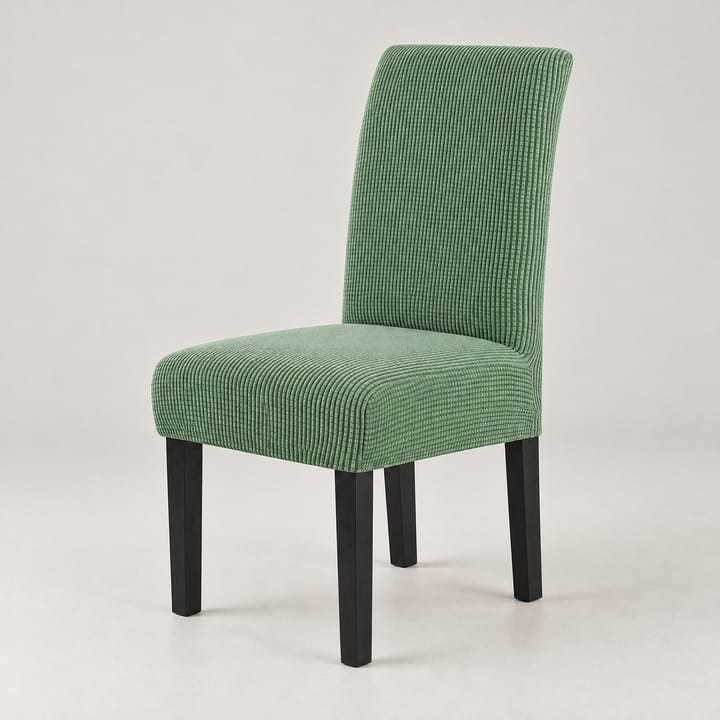 The Checked Jacquard Stretch Dining Chair Cover, Cyan