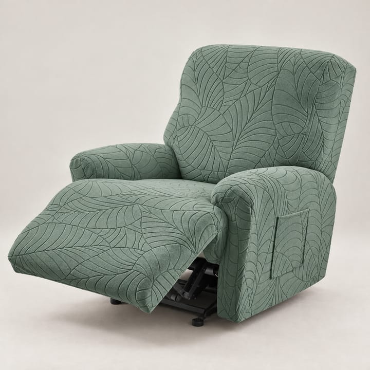 The Leaf Jacquard Recliner Cover, Green