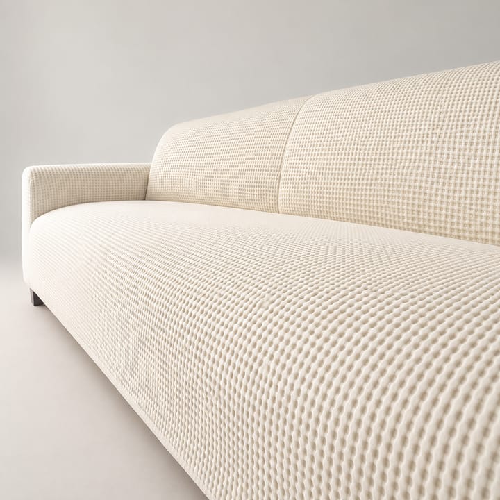 The Waffle Grid Stretch Seat Cover, Cream