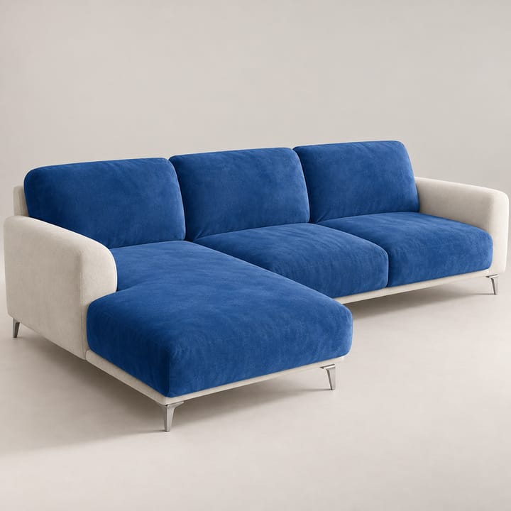 The Stretch Velvet Sectional Sofa Cover, Royal blue