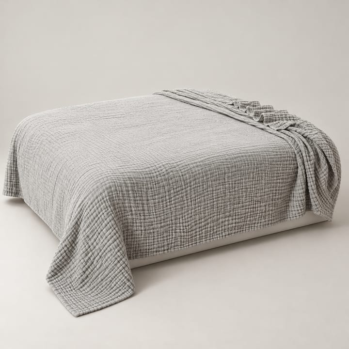 The Crinkle Gauze Throw, Light Gray