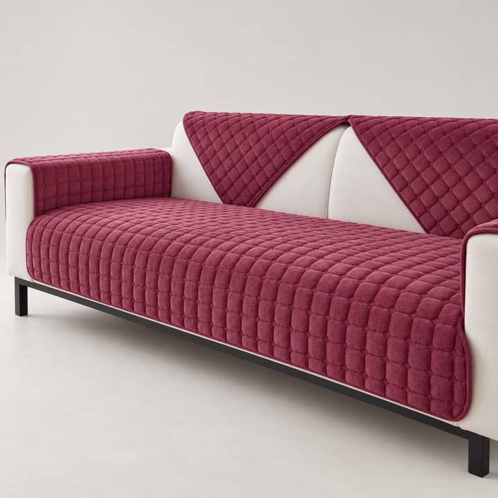 The Velvet Flannel Couch Cover, Burgundy
