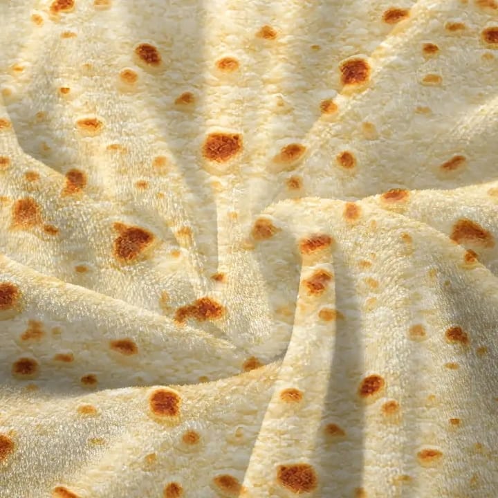 The Tortilla Print Round Throw Blanket