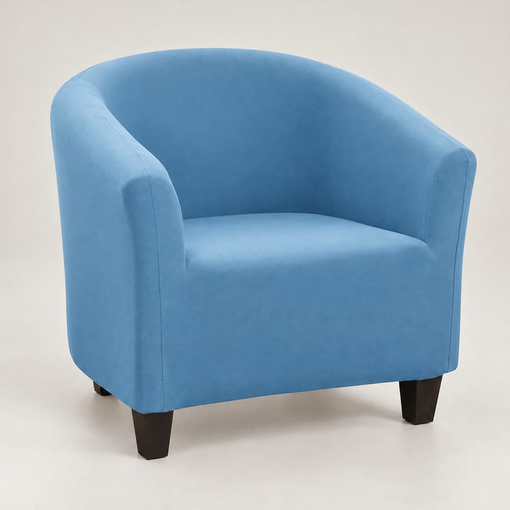 The Smooth Stretch Club Chair Cover, Sky blue