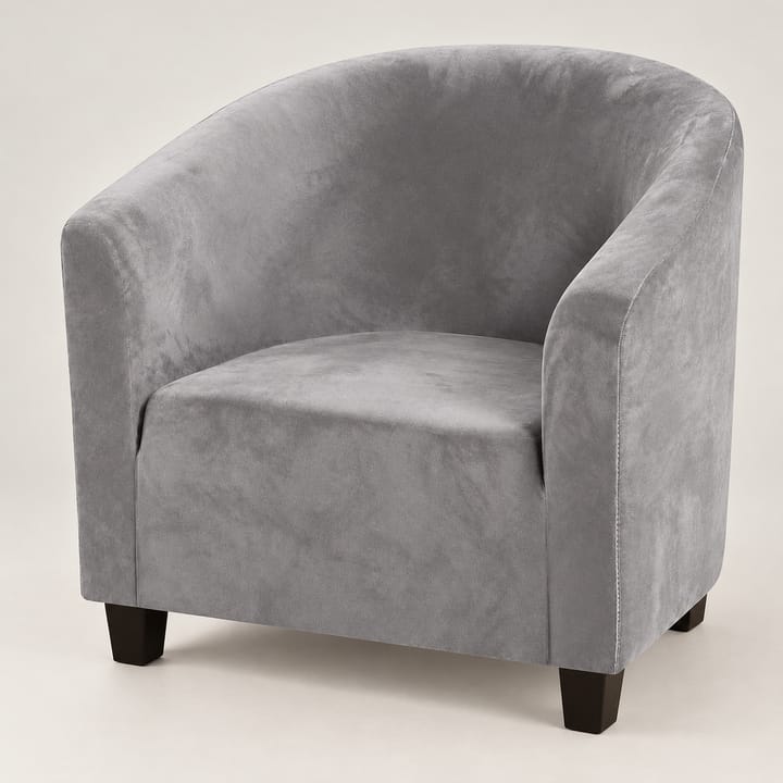The Stretch Velvet Tub Chair Cover, Light gray